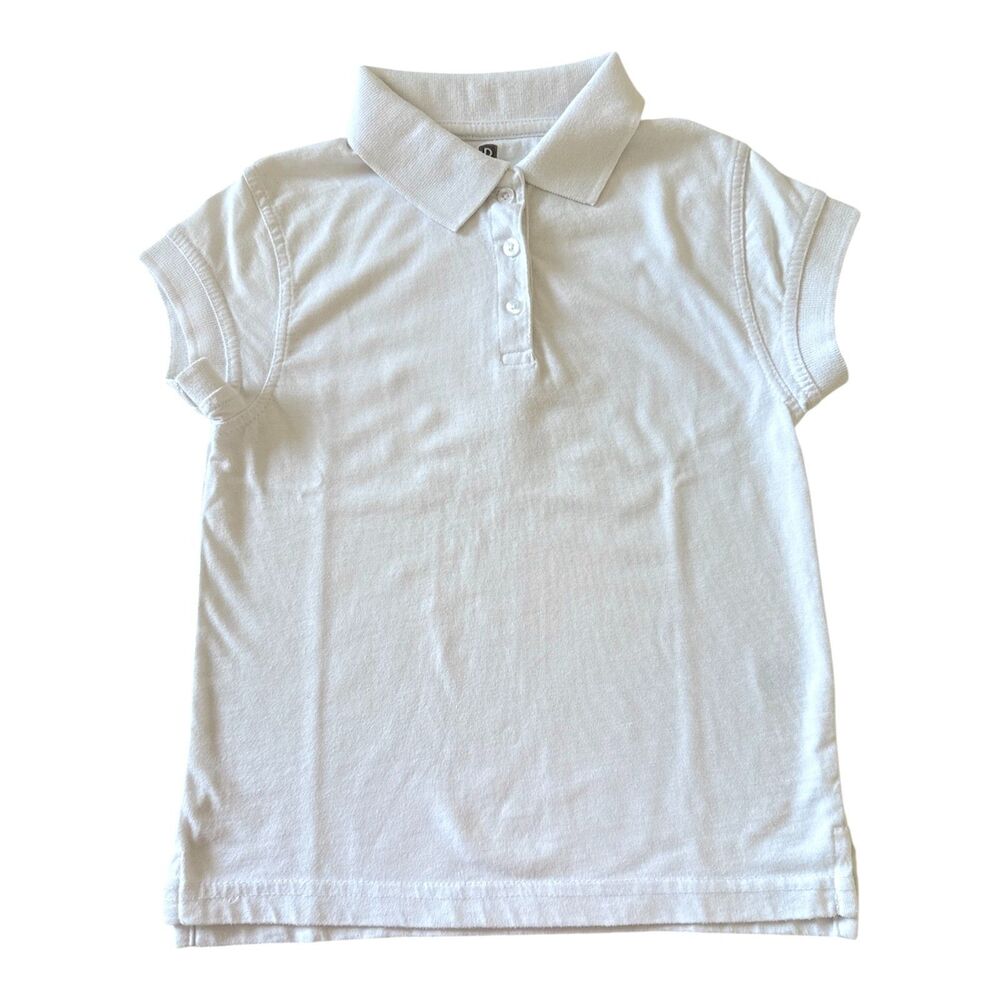 Dennis Uniform White Polo Shirt Size YXS 5-6 Short Sleeve Girls School Uniform